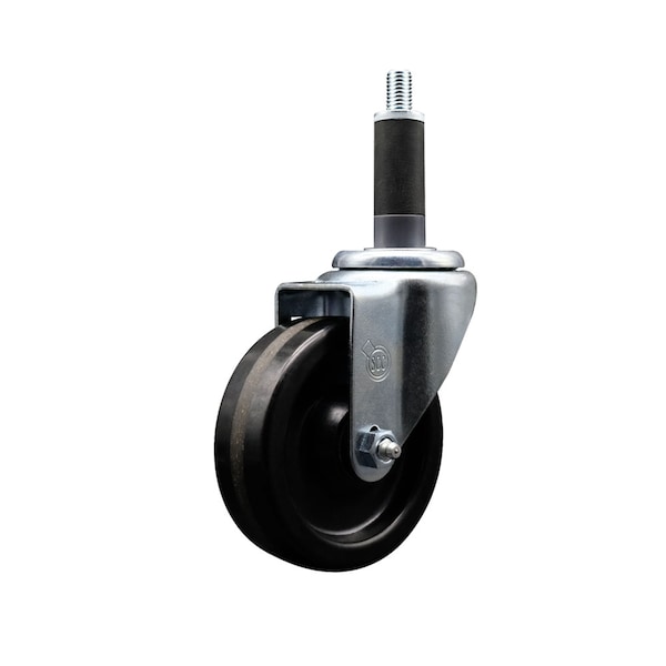Service Caster 4'' SS Phenolic Wheel Swivel 1'' Expanding Stem Caster SCC-SSEX20S414-PHS-1 - main